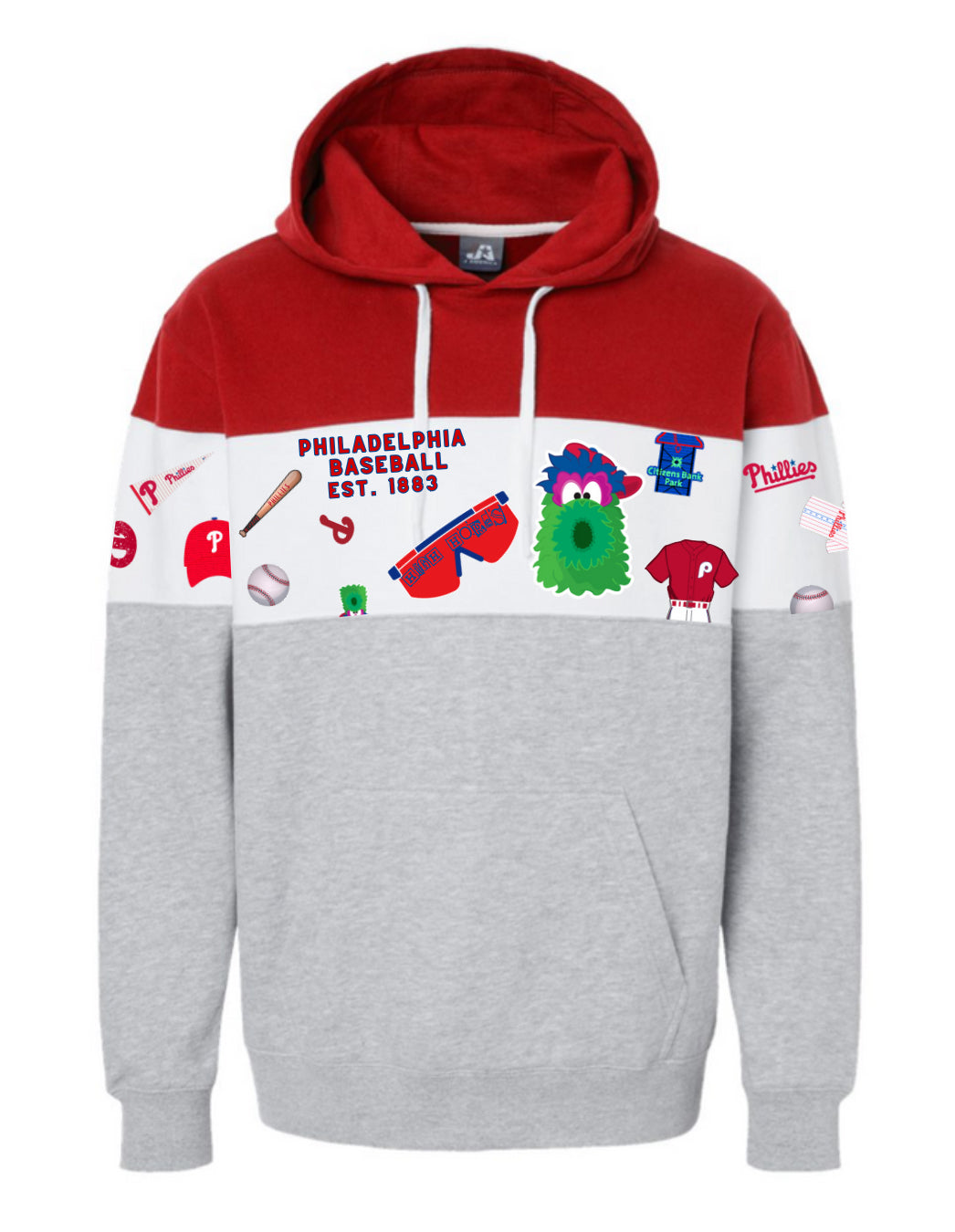 Color Block Phillies Hoodie For Adults