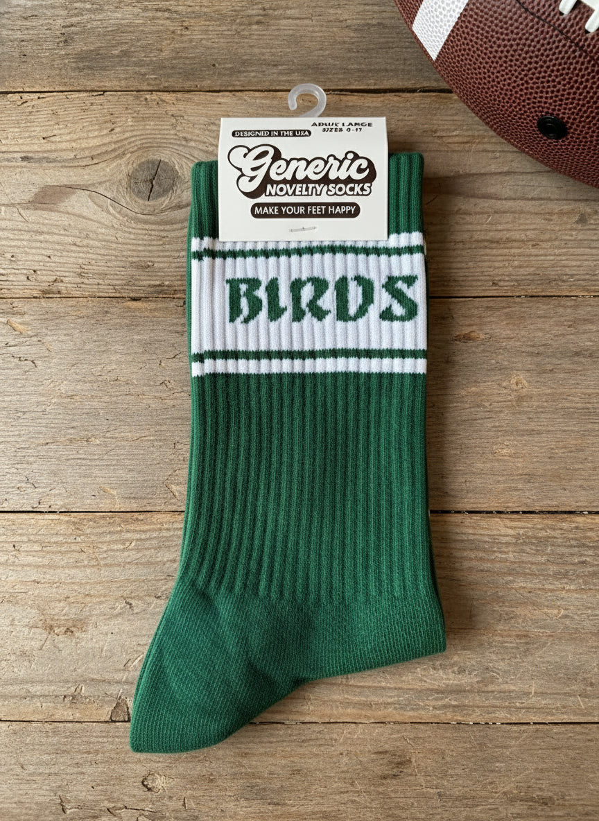 Philadelphia Kelly Green BIRDS Socks