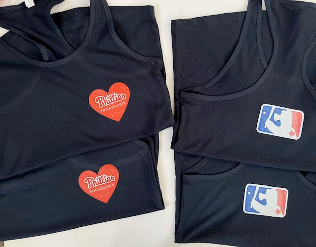 Women's Navy Tank Top with Heart