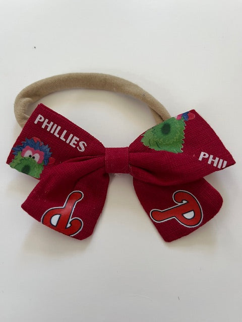 Red Phanatic Baseball Hair Bows