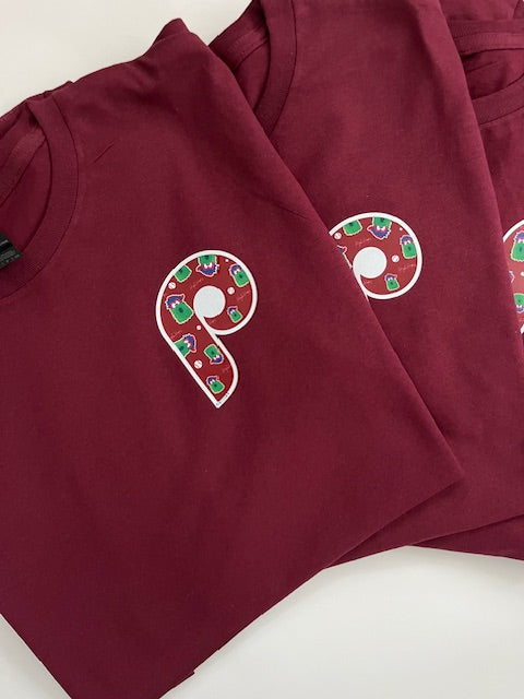 Maroon Adult T-shirt with Old School P
