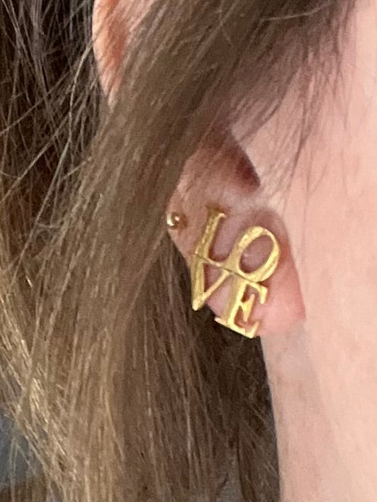 Philadelphia LOVE Gold Earrings