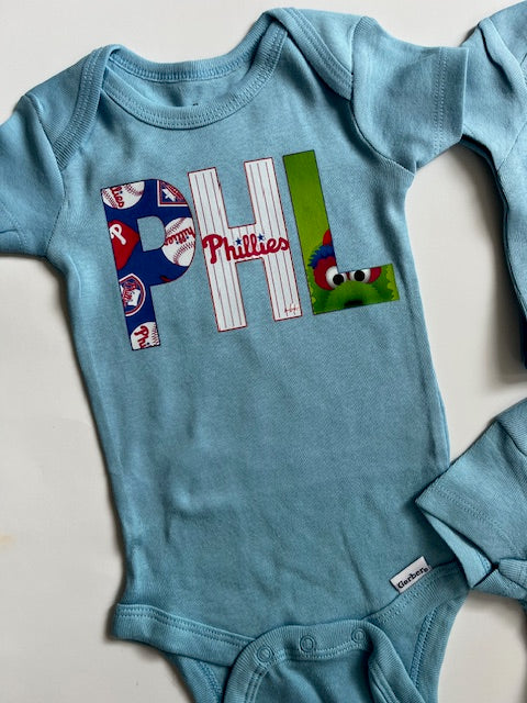 Phillies Baseball Baby Onesies