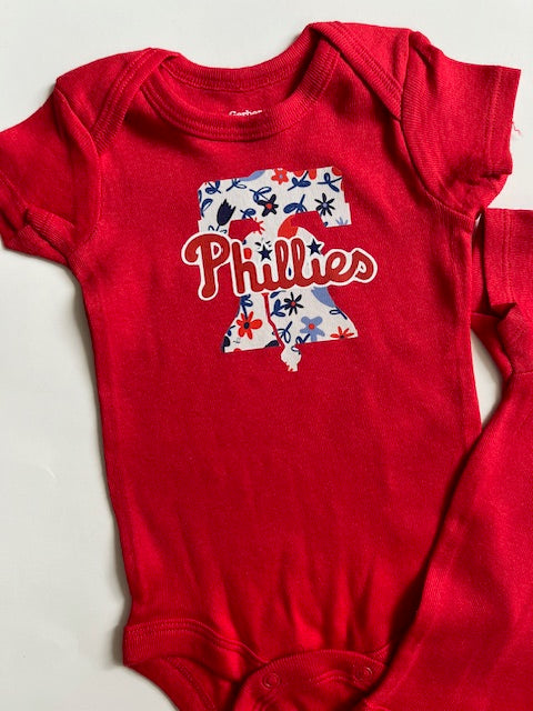 Phillies Baseball Baby Onesies