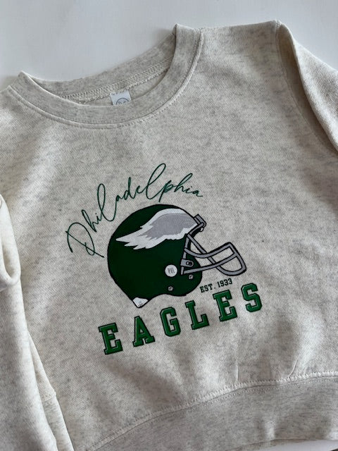 Toddler Oatmeal Helmet Sweatshirt