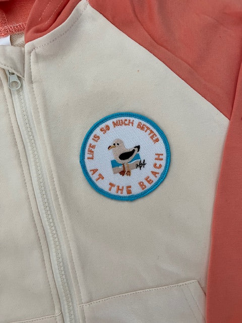 Better at the Beach Color Block Zip Up