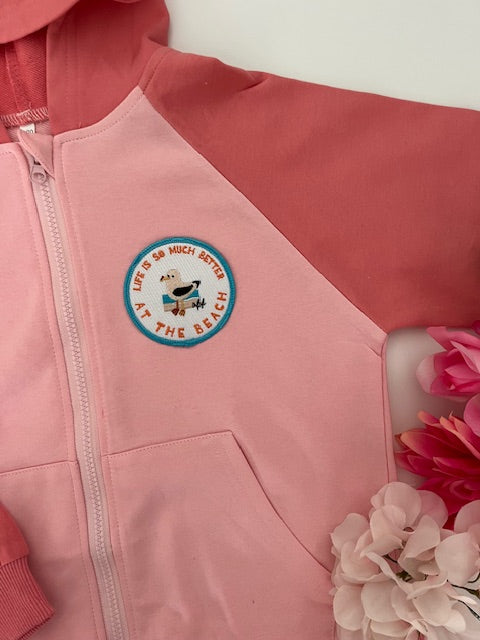 Better at the Beach Color Block Zip Up