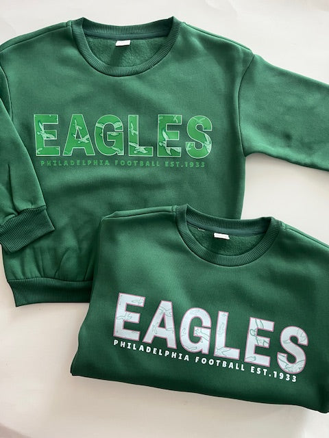 Eagles Green Pattern Sweatshirt