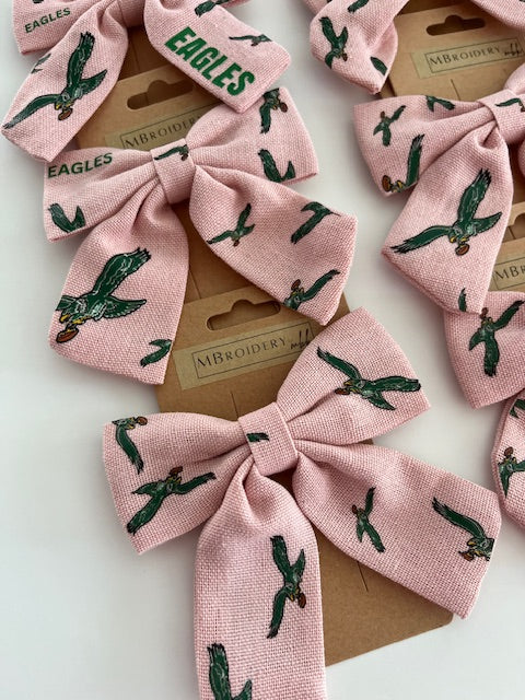 Eagles Football Hair Bow Alligator Clip
