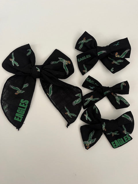 Eagles Football Hair Bow Alligator Clip