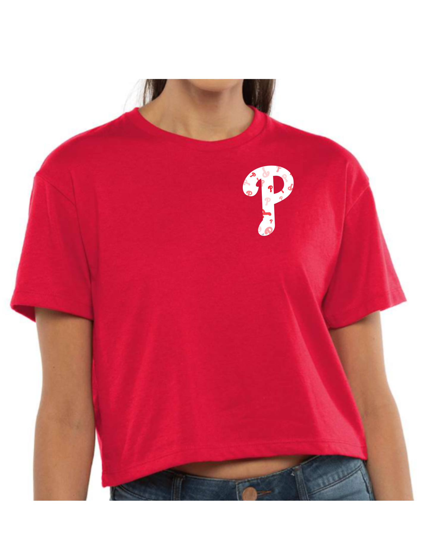 Women's Cropped T-Shirt in Red