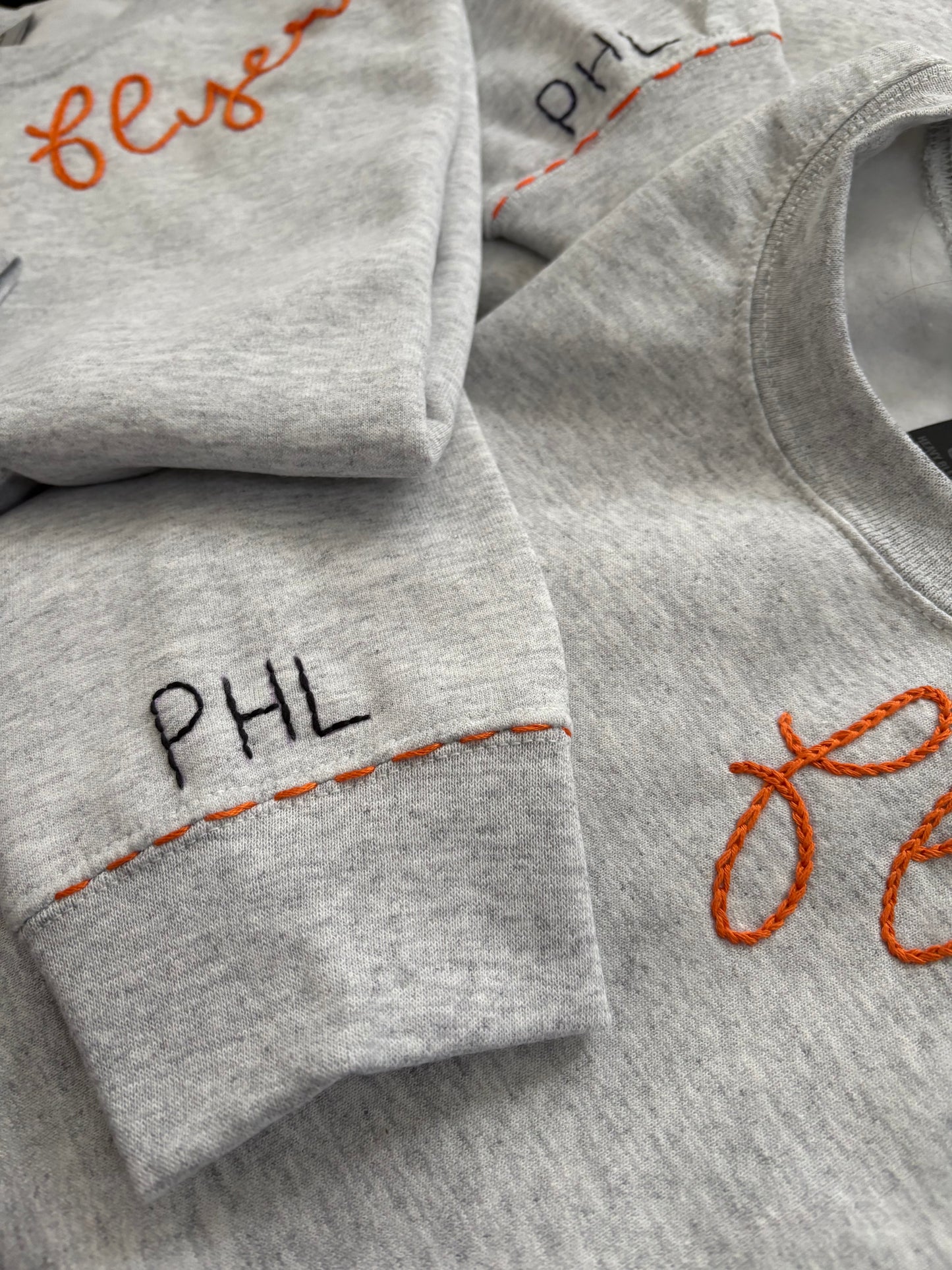 Hand Embroidered Fly Guys Sweatshirt