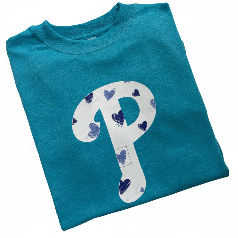 "P" Heart T-Shirt for Toddlers/Youth