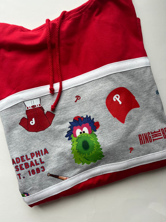 Color Block Phillies Light Weight T-Shirt Hoodie For Adults