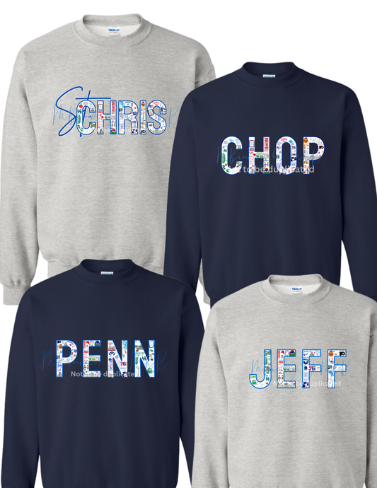 Philly Sports Health Care Sweatshirts (CHOP, PENN, JEFF, St. Chris)