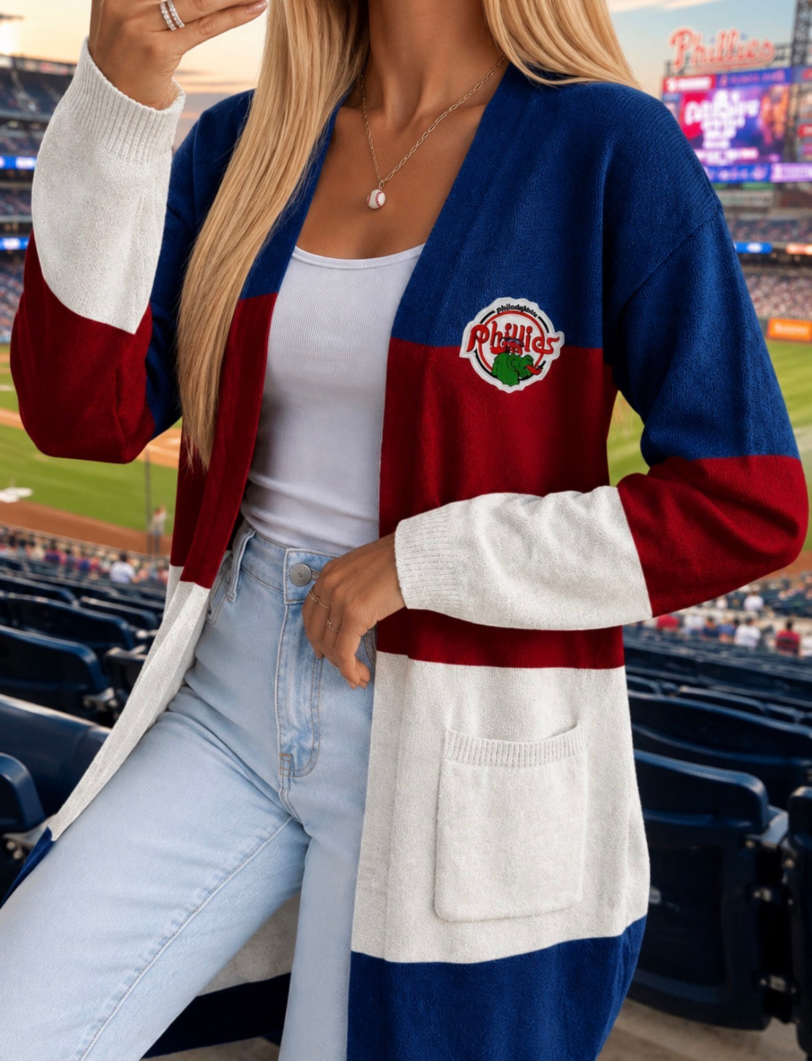 Women's Color Block Phanatic Cardigan