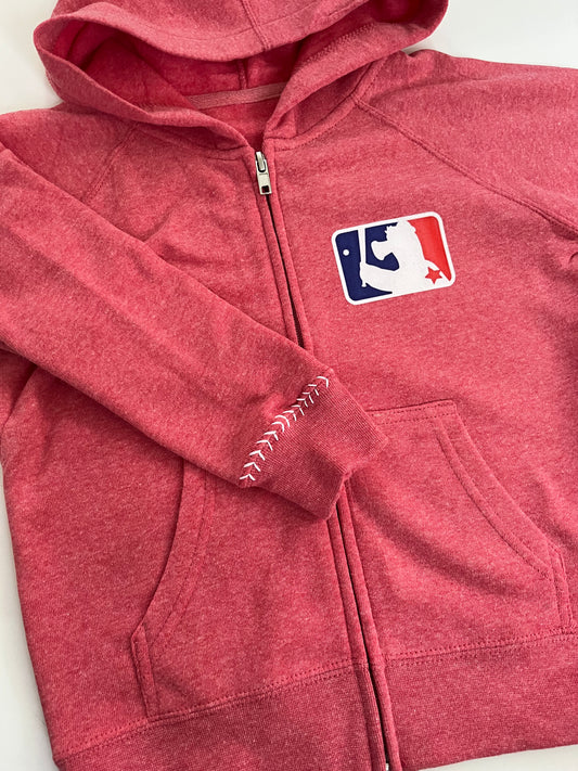 Heather Red Toddler Zip Up Jacket