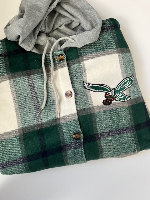 Eagles Hooded Flannel