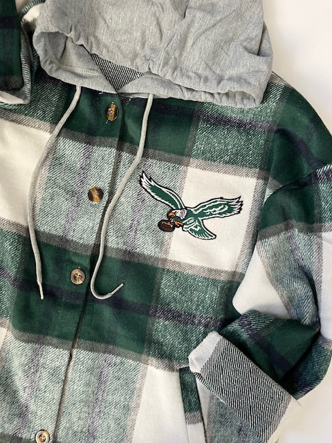 Eagles Hooded Flannel