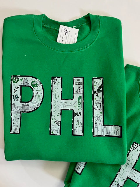 Green PHL Classic Sweatshirt Adult