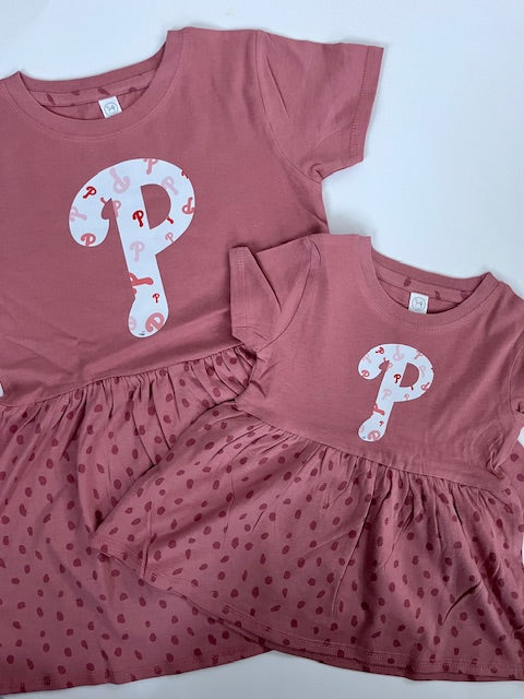 Mauve Baby and Toddler T-Shirt Dress