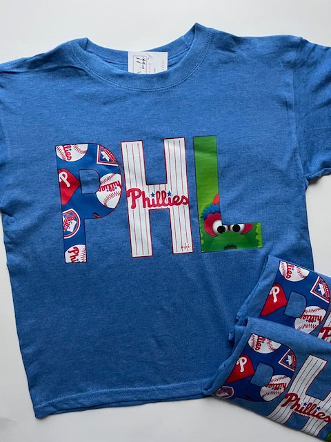 Youth Vintage Blue PHL T-Shirt