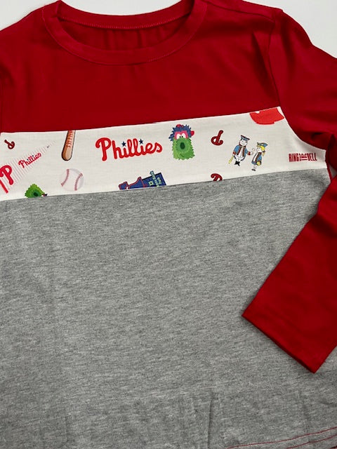 Color Block Phillies Long Sleeve T-Shirt for Kids