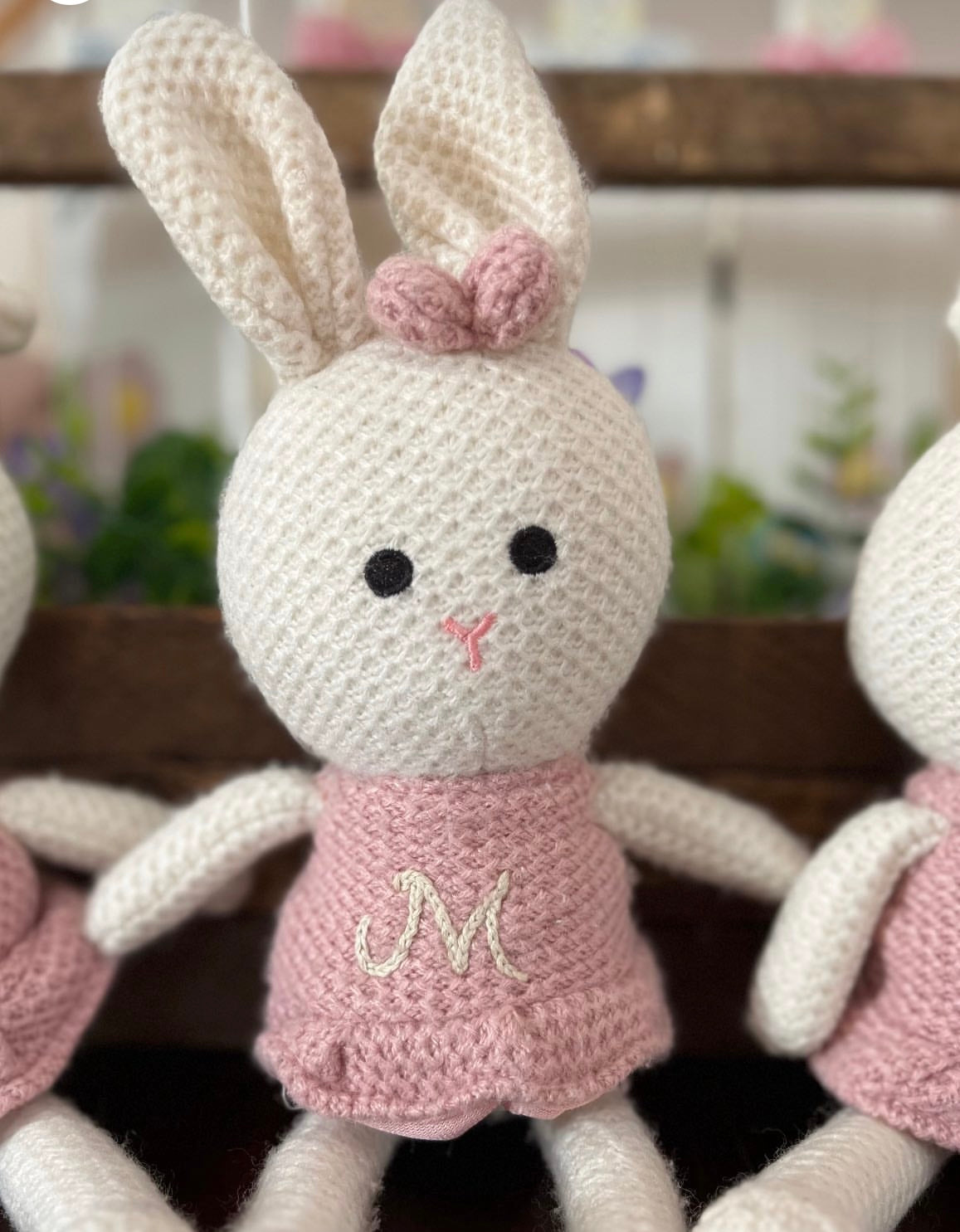 Girl Bunny Knit Plush