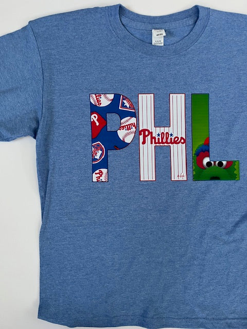 Vintage Blue PHL T-Shirt Youth/Adult