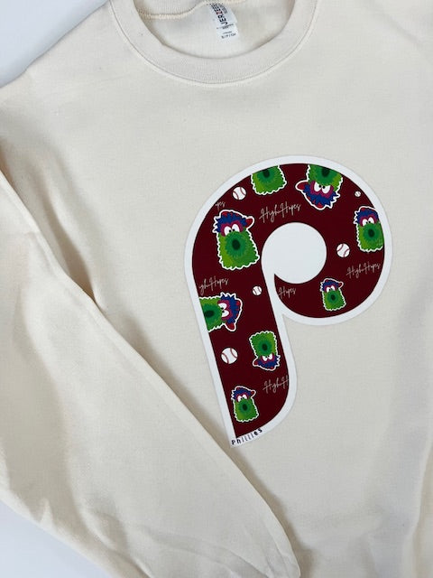Adult Cream Old School P Sweatshirt