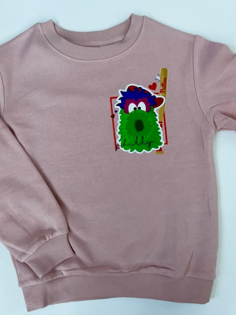 Kids Light Pink Phanatic Frame Sweatshirt