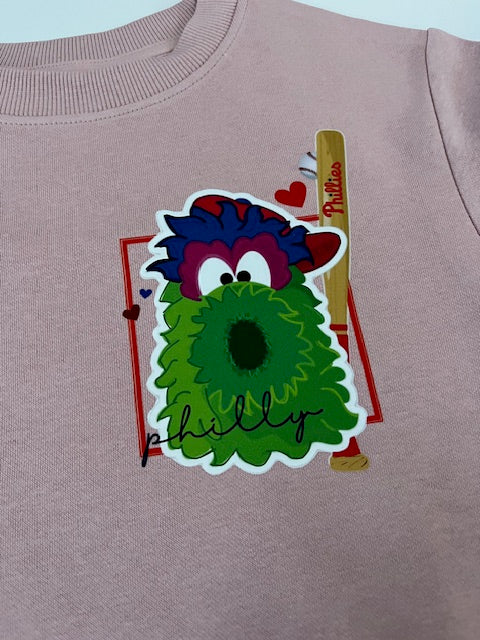 Kids Light Pink Phanatic Frame Sweatshirt