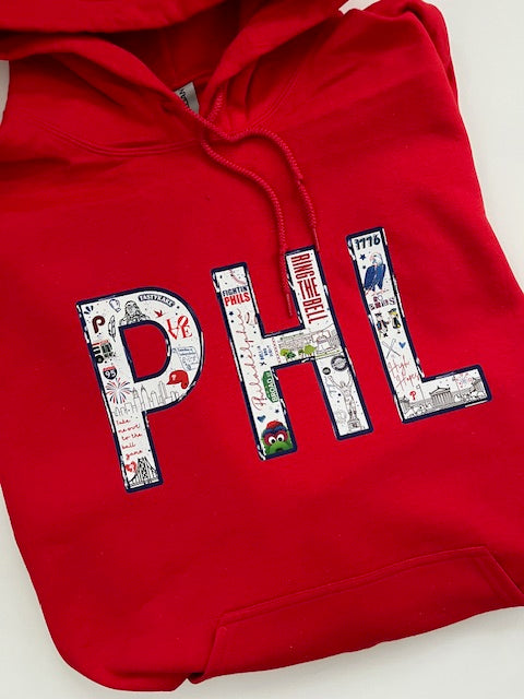 Adult Red PHL Classic Hoodie