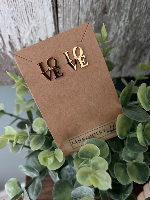 Philadelphia LOVE Gold Earrings