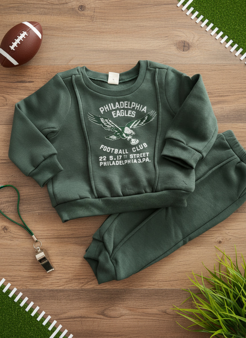 Eagles Set Old School Football Club Baby Set
