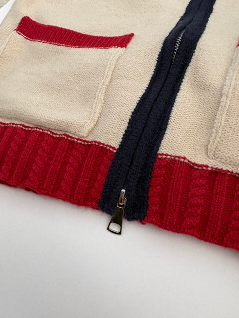 Women's Retro Double Zip Sweater