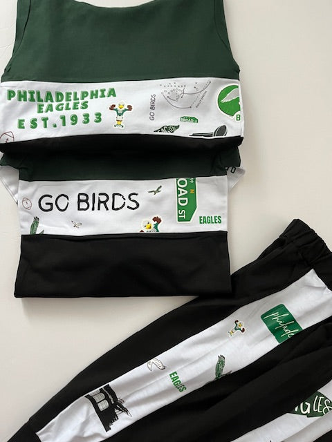 Eagles Color Block Hoodie Set