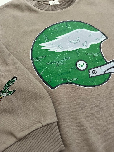 Football Helmet Sweatshirt for Kids