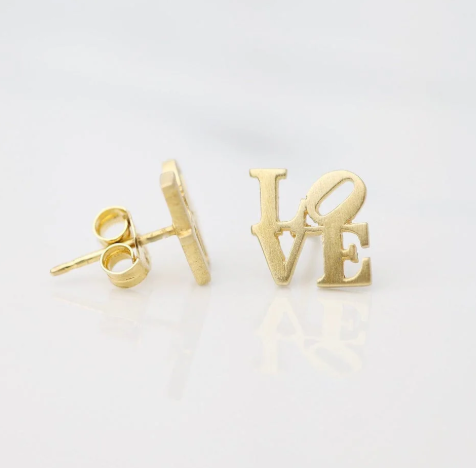 Philadelphia LOVE Gold Earrings